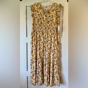 Sonoma Floral Tiered Midi Dress